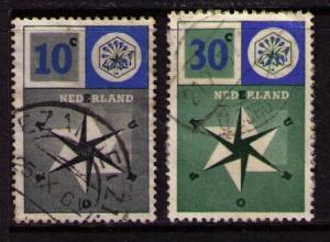 NETHERLANDS Sc# 372 - 373 USED FVF Set2 United Europe Peace