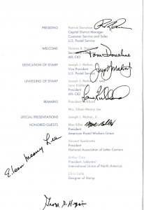 Signed USPS Ceremony Program & AFL-CIO FDC #2848 George Meany Labor Unions  1994