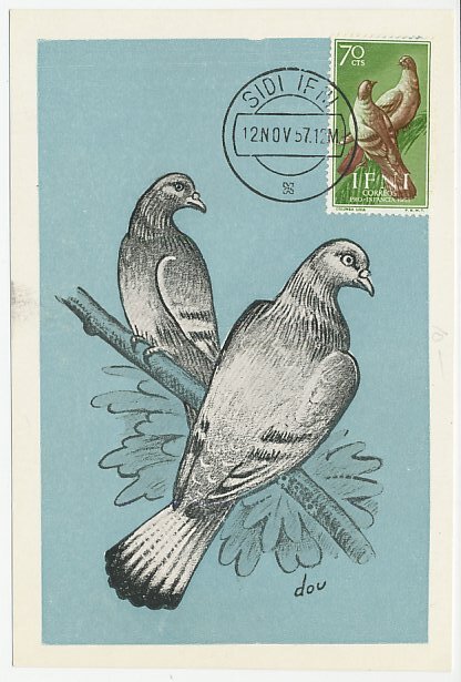 Maximum card IFNI 1957 Pigeon