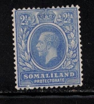 SOMALILAND PROTECTORATE  Scott # 67 MH - KGV - Thin Top Center