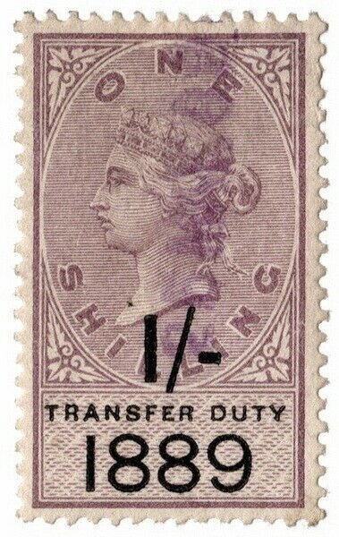 (I.B) QV Revenue : Transfer Duty 1/- (1889)