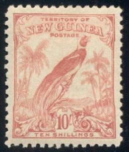 NEW GUINEA #44, 10sh rose red, og, VLH, XF, Scott $60.00