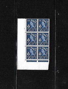 Great Britain Stamps: Northern Ireland: #10; LL Block of 6 w/Number (1); MNH