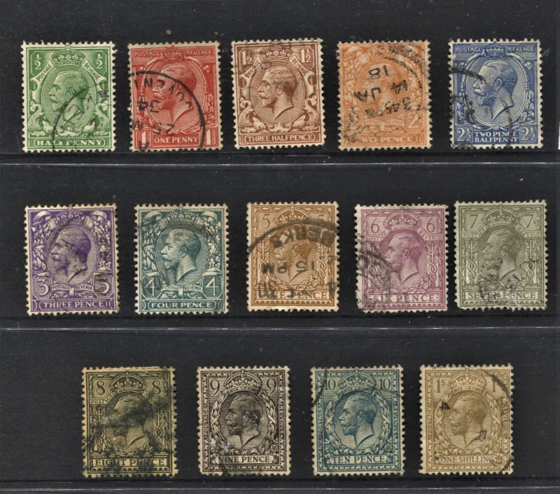 Great Britain #159-172 KGV Definitive Set Used CV$90.00