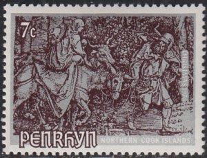 Penrhyn 1976 MH Sc #84 7c Flight into Egypt by Durer Christmas