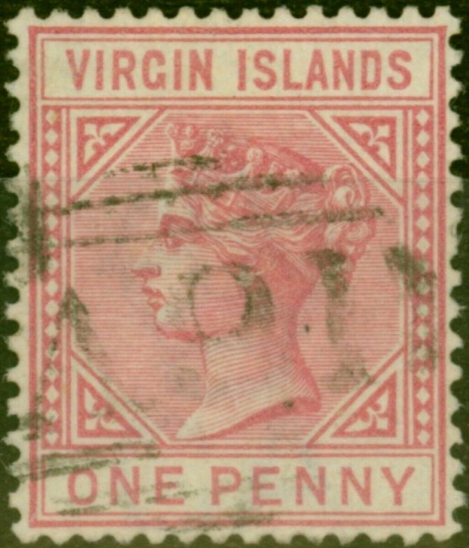 Virgin Islands 1883 1d Pale Rose SG29 Fine Used 'A91 Duplex' (2) 