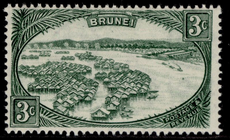 BRUNEI GVI SG81, 3c green, NH MINT.