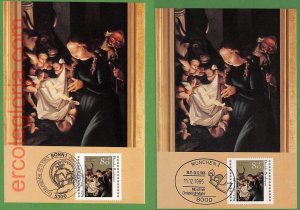 ag7291 - GERMANY - SET OF 2 PIECES MAXIMUM CARD - 12.11.1985 - ART-