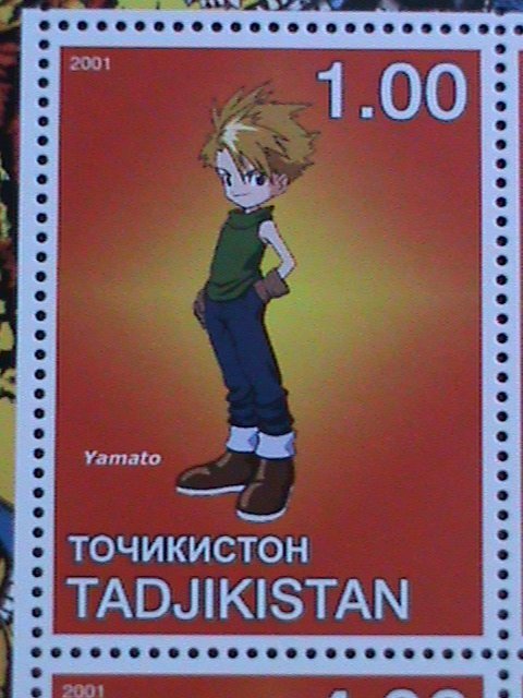 TAJIKISTAN-2001 COLORFUL LOVELY DIGIMON JAPAN CARTOON MNH SHEET VF EST. $18