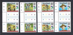 1982 Swaziland Boy Scouts 75th anniversary gutter pairs