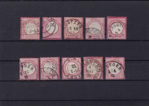 german empire 1872 used good postmark stamps cat £100+ ref r13972