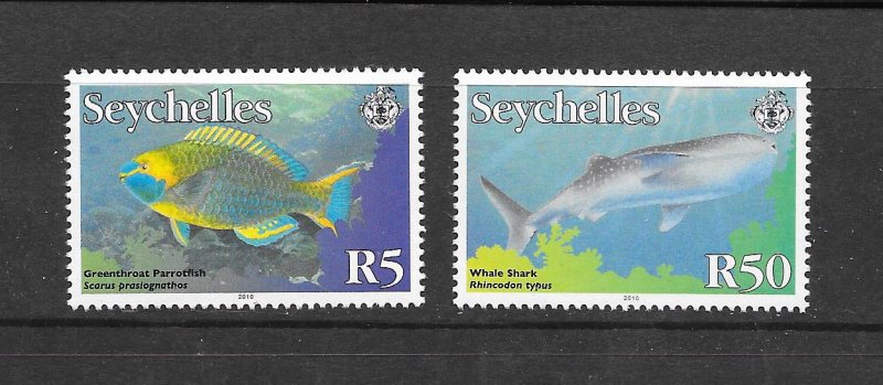 FISH - SEYCHELLES #841a,842a (dated 2010)  MNH