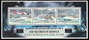 COCOS (KEELING) ISLANDS 1993 Air-Sea Rescue M/Sheet Taipei Exhib. MNH **.