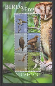 Tonga - Niu #392a (2018 Birds high values souvenir sheet of 6) VFMNH CV $41.50