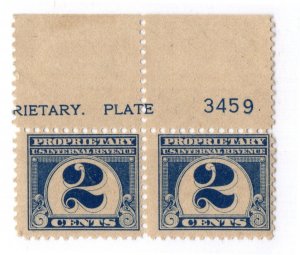 U.S. - RB66 - Plate Number Pair (3459) - Fine/Very Fine - Never Hinged