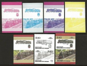 St. Vincent Grenadines - Union Islands Train #49 Program Color Trial Proofs VF-NH-