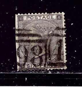 Great Britain 39 Used 1862 issue straight edge on left; 2019 