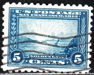 #403 US 5 CENT PAN-PACIFIC-BLUE-USED-FINE-VF