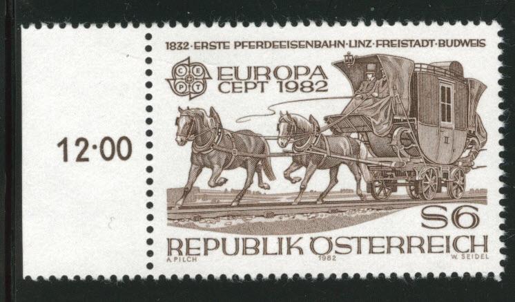 Austria Scott 1217 MNH** CEPT Europa 1982 coach stamp