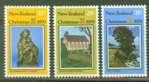 New Zealand Scott 690-692 MNH** Christmas 1979 Set