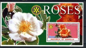 SOMALIA 2002 Roses Rotary Emblem s/s Perforated Mint (NH)