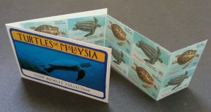 *FREE SHIP Malaysia Turtles 1995 Marine Life Ocean Underwater Fauna (booklet MNH