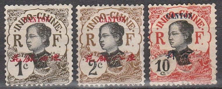 France Canton #48-9, 52  Unused CV $5.90  (A8971)