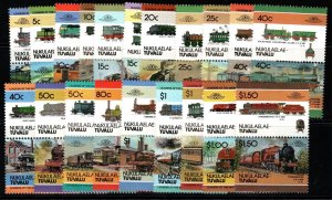 TUVALU-NUKULAELAE Sc1/20 1984-86 LOCOMOTIVES MNH