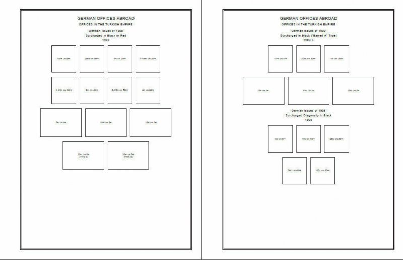 GERMANY OFFICES + WW2 OCC. TERRITORIES 1898-1945 STAMP ALBUM PAGES (96 pages)