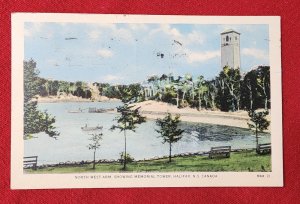 Antique Canada postcard Memorial Tower Halifax 1948 - Zurich Switzerland
