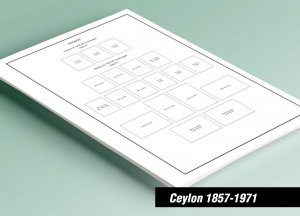 PRINTED CEYLON 1857-1971 STAMP ALBUM PAGES (39 pages)