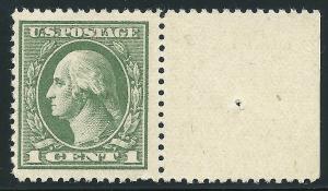 #536 VF MNH OG--1¢ Washington OFFSET STAMP WITH WIDE SELVAGE (REM #536-631)