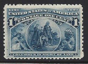 1-Cent Columbian (#230) Post Office Fresh and Extremely Fine OGNH  -- See Scan