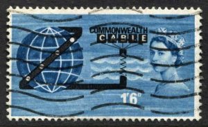 STAMP STATION PERTH Great Britain #401 QEII Around World Cable  Issue Used 1963