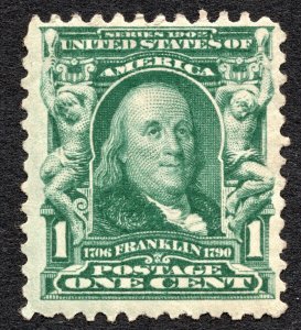 US 1902 1¢ Washington Stamp #300 MNH CV $30