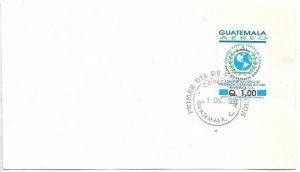 GUATEMALA 1992 WORLD AIDS PREVENTION CAMPAIGN HEALTH FIRST DAY COVER FDC