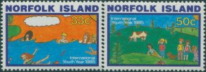Norfolk Island 1985 SG369-370 Youth Year set MNH