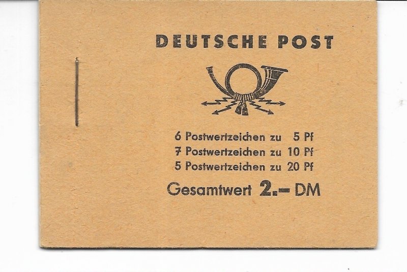 East Germany Unexploded Booklet of #330c, 477a, 333a MNH C.V. $15.00++