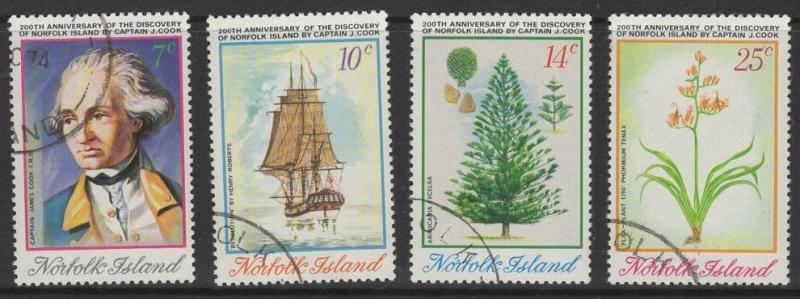 NORFOLK ISLAND SG152/5 1974 CAPTAIN COOK FINE USED