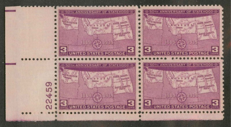 858 MNH  Plate block