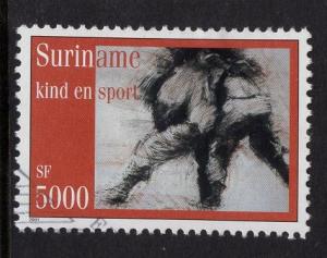 Surinam   #1255  cancelled  2001  children`s  sports  5000f