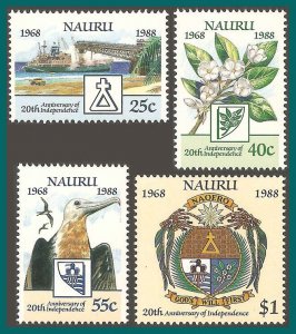 Nauru 1988 Independence, MNH #343-346,SG358-SG361