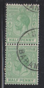 Bahamas,  1/2p King George V  (SC# 70) Used Pair