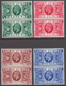 GB GV 1935 Jubilee Blocks x 2 SG453-6 Mint Never Hinged MNH UMM