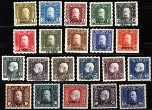 Austria Serbia 1916 Scott #1N22-42 MNH (Horizontal overprint) (Michel CV 780.00)