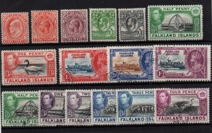 Falkland Islands KEVII-KGVI mint & used collection WS36824