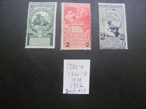 ITALY 1912 HH  SC 126-128 SET FINE  $19 (152) NEW EUROPEAN STAMPS