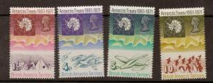 BRITISH ANTARCTIC TERR. SG38/41 1971 10th ANNIV OF ANTARCTIC TREATY  MNH