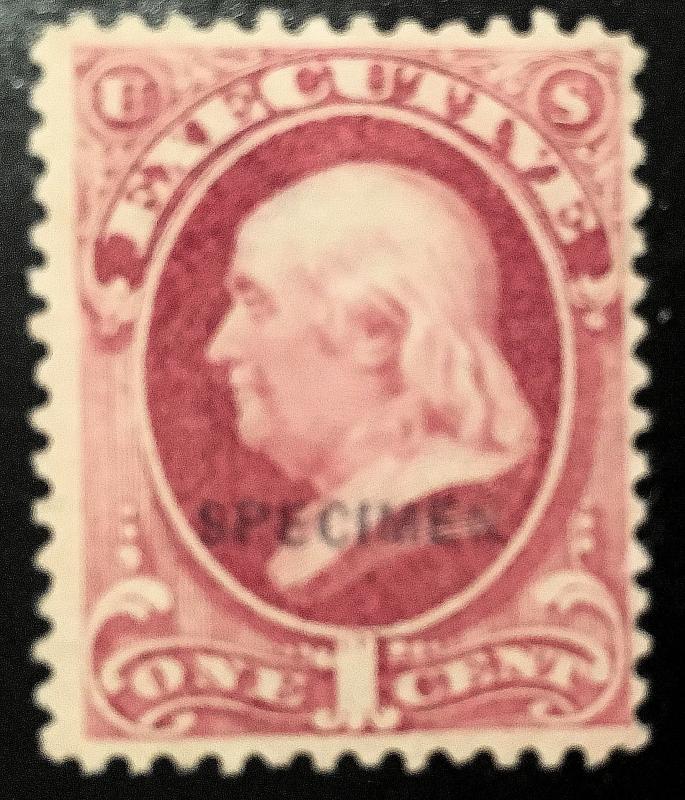 O10s Executive Franklin Specimen, Vic's Stamp Stash