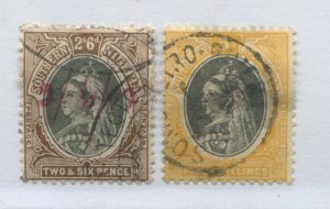 Southern Nigeria QV 1901 2/6d and 5/ used
